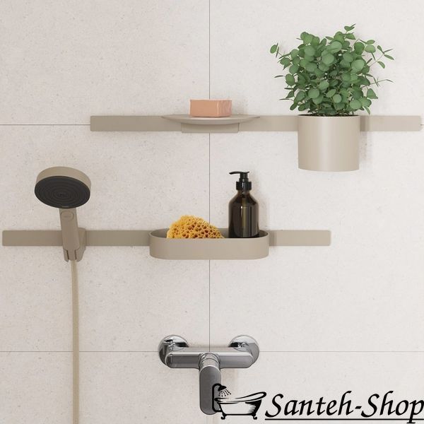 Полка Hansgrohe WallStoris Planet Edition 25,0x10,0x3,9 см, Sand (28912210) 28912210 фото