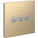 Переключатель Hansgrohe ShowerSelect на 3 клавиши, Brushed Bronze (15764140) 15764140 фото 1