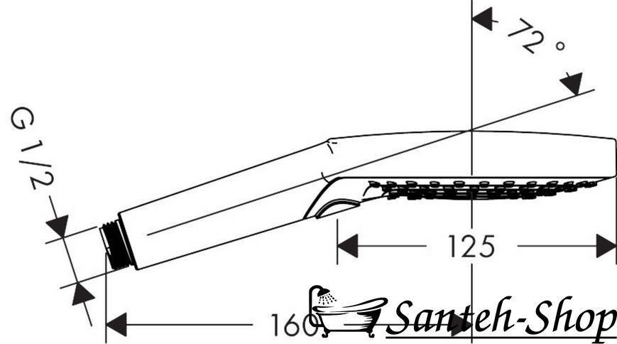Ручной душ Hansgrohe Raindance Select S 120 3jet, Matt Black (26530670) 26530670 фото