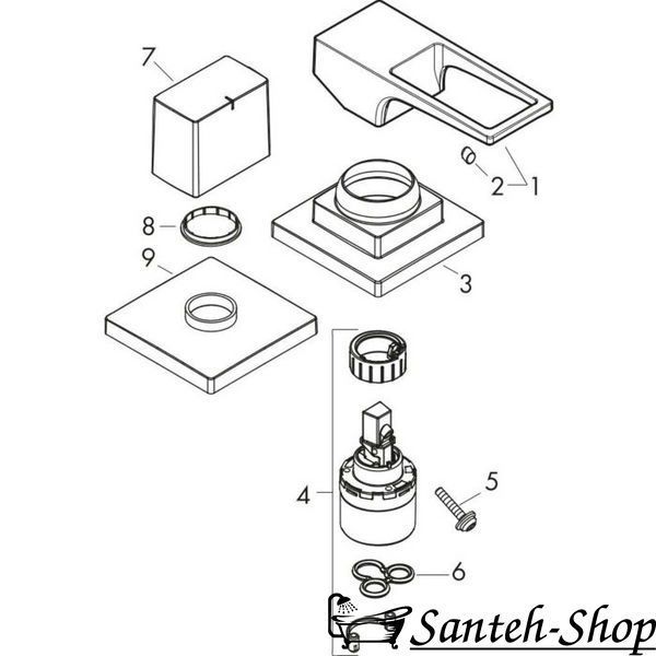 Baterie de baie HANSGROHE METROPOL 2-HOLE (74548000) 369868656681 foto
