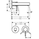 Baterie lavoar Hansgrohe Finoris 76051000, crom 76051000 foto 2