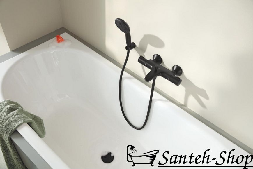 Duș de m&acirc;nă Grohe Tempesta 110, 2 spray-uri, negru mat (264062433) 264062433 foto