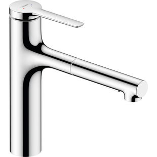 Смеситель для кухни Hansgrohe Zesis M33 160 2jet с вытяжным изливом sBox Lite, Chrome (74804000) 74804000 фото
