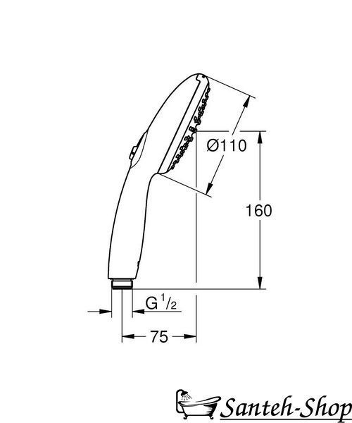 Duș de m&acirc;nă Grohe New Tempesta 110, 2 spray-uri, crom (26161003) 26161003 foto