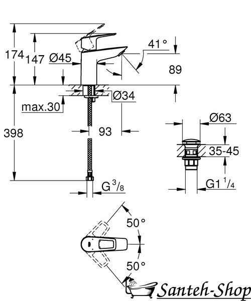 Grohe BauLoop Nou baterie de lavoar monocomandă cu buton de gunoi, crom (23878001) 23878001 foto