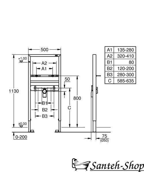 Система инсталляции для раковины GROHE Rapid SL (38554001) 38554001 фото
