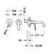 Tres FUJI baterie lavoar de perete Steel 28130001AC foto 2