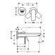 Baterie de lavoar de perete 190 Hansgrohe Rebris E 72568670 72568670 foto 6