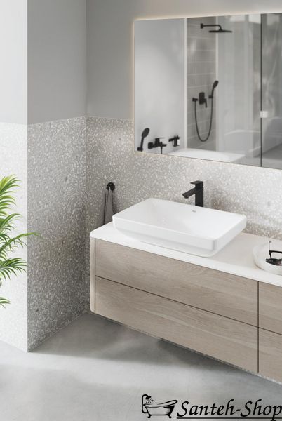 Полотенцедержатель Grohe Essentials 439 мм двойной, поворотный, скрытое крепление, черный матовый (1024672430) 1024672430 фото