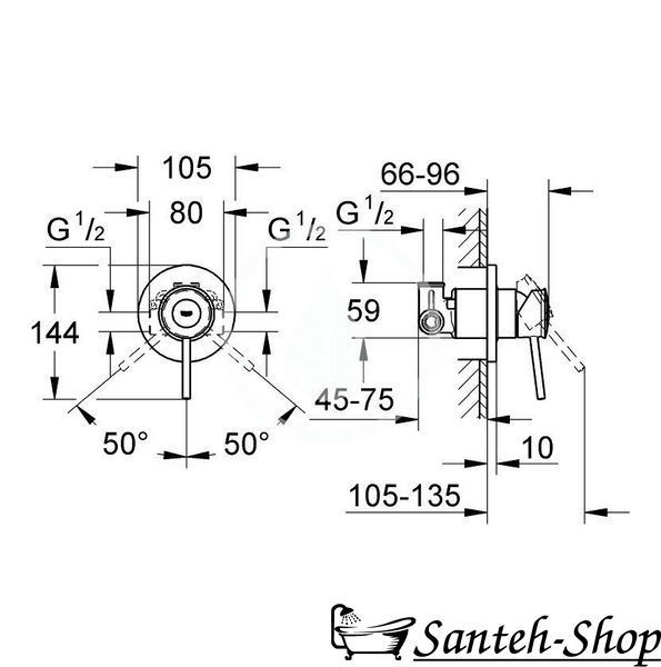 Exteriorul bateriei de duș GROHE Essence 29048000 29048000 foto