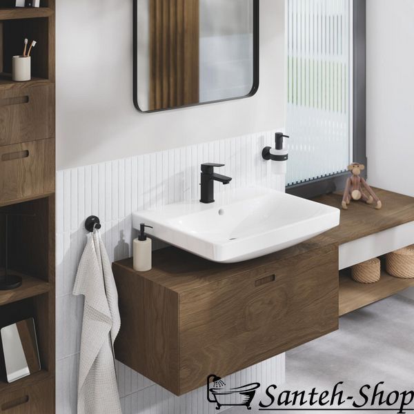 Полотенцедержатель Grohe Essentials 439 мм двойной, поворотный, скрытое крепление, черный матовый (1024672430) 1024672430 фото
