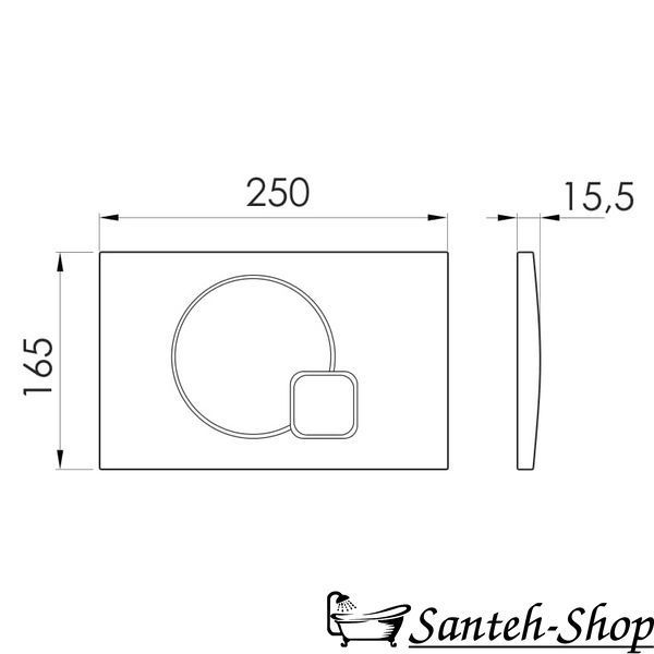 Buton de scurgere IMPRESE i-FRAME i7115PW plastic alb lucios i7115PW foto