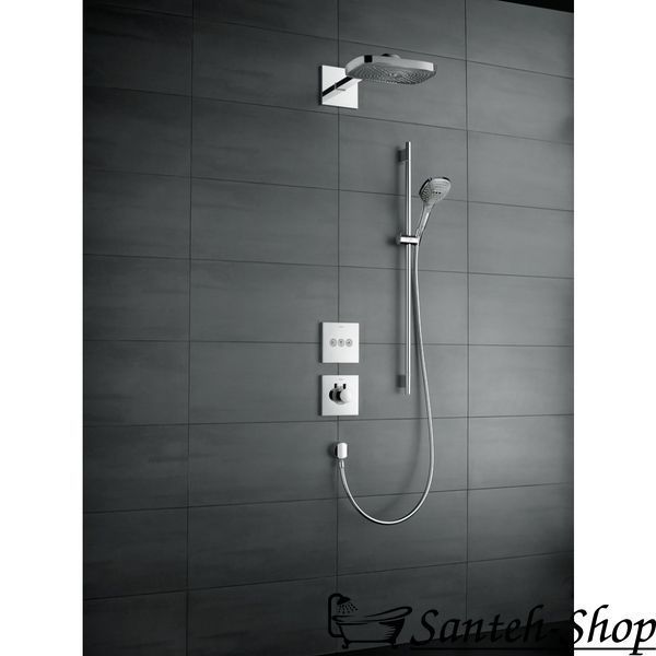 Верхний душ Hansgrohe Select Е 300 3jet с держателем 390 мм, хром (26468000) 26468000 фото