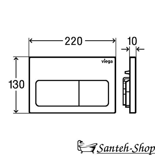 Buton de scurgere&nbsp;VIEGA PREVISTA 773717 pentru WC suspendat 773717 foto