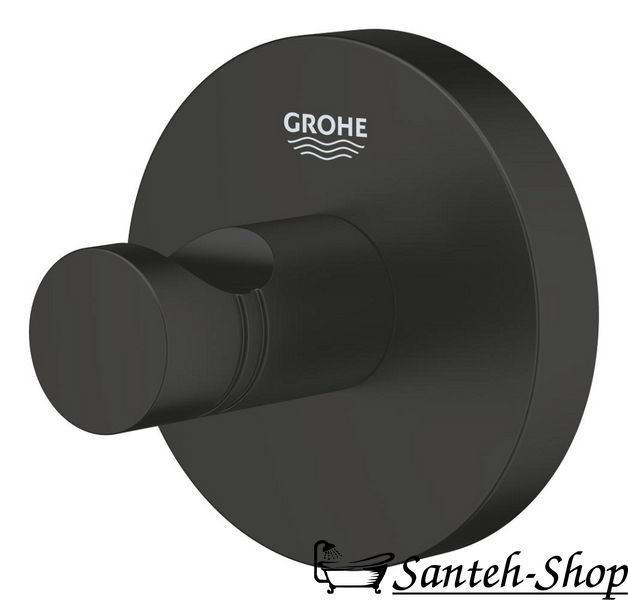 Полотенцедержатель Grohe Essentials 439 мм двойной, поворотный, скрытое крепление, черный матовый (1024672430) 1024672430 фото