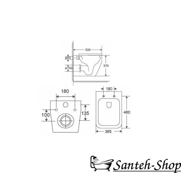 Унитаз подвесной IMPRESE c06306003 SKALA&nbsp;53х36.5х37 см&nbsp;twist&nbsp;сиденье duroplast c06306003 фото