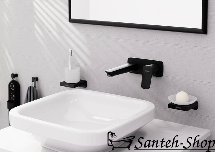 Baterie lavoar Hansgrohe Logis, negru mat (71220670) 71220670 foto