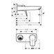 Baterie lavoar Hansgrohe Logis, negru mat (71220670) 71220670 foto 3