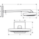 Верхний душ Hansgrohe Select Е 300 3jet с держателем 390 мм, хром (26468000) 26468000 фото 5