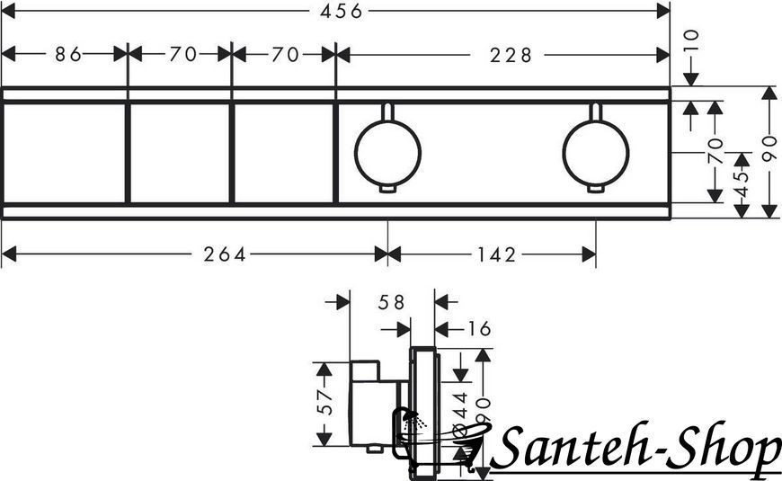 Термостат Hansgrohe RainSelect (15380700) 15380700 фото