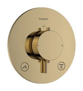 Termostat &icirc;ncastrat Hansgrohe Ecostat Comfort S cu 2 funcții 33715990 auriu 33715990 foto