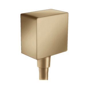 Conector pentru furtun de duș Hansgrohe FixFit pătrat, bronz periat (26455140) 26455140 foto