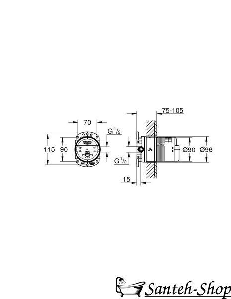 Встраиваемая часть смесителя для раковины GROHE 26483000 26483000 фото