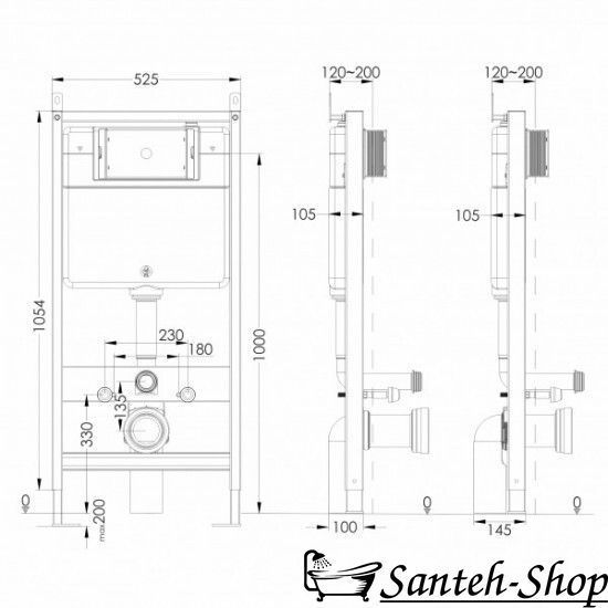 Kit de instalare pentru toaletă 4in1 VOLLE MASTER SENSOR 2220.010305 (instalare, prindere, garnitură, buton LARGO EVO SENSOR blanco) 2220.010305 foto