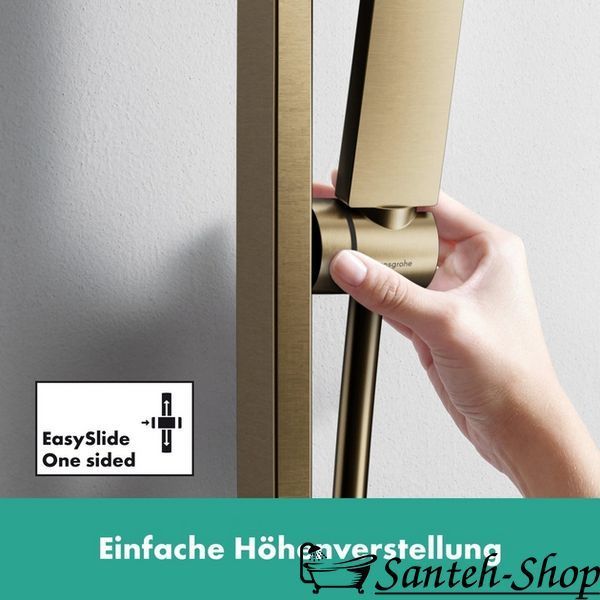Bară de duș Hansgrohe Unica E Puro 65 cm cu furtun de 160 cm, bronz periat (24404140) 24404140 foto