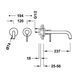 Tres STUDY EXCLUSIVE Baterie lavoar de perete Steel 26230002AC foto 2