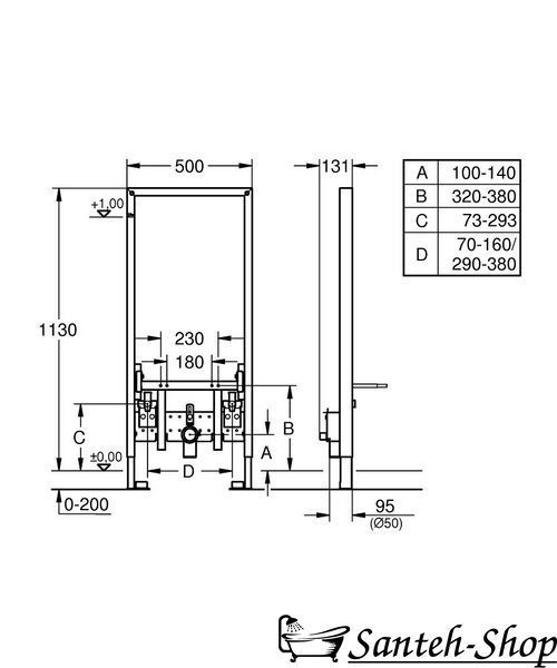 Sistem de instalare bideu Grohe Rapid SL (38553001) 38553001 foto