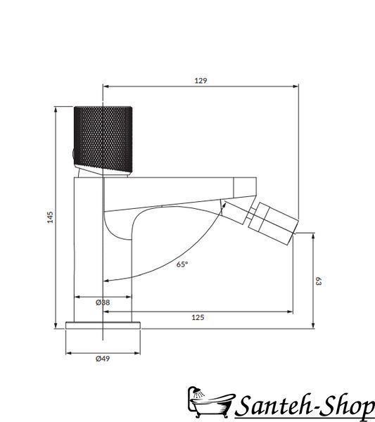 Смеситель для биде Omnires Contour CT8020CPB brushed copper CT8020CPB фото