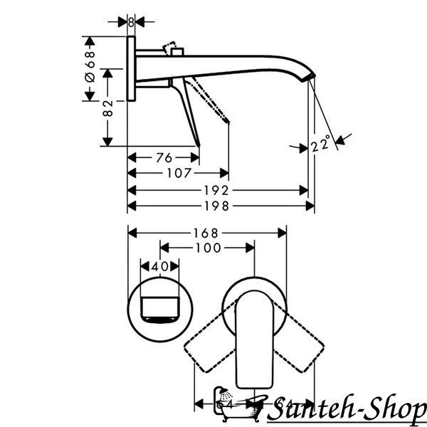 Baterie lavoar &icirc;ncastrată Hansgrohe Vivenis 75050140, bronz mat 75050140 foto