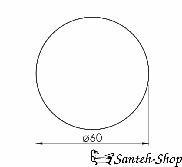 Oglinda suspendata rotunda 60cm, cu iluminare din spate, fara intrerupator LUNA RONDA 1648.50076600 foto
