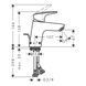 Baterie lavoar Hansgrohe Logis 70, negru mat (71070670) 71070670 foto 3
