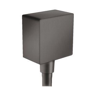 Conector pentru furtun de duș Hansgrohe FixFit pătrat, crom negru periat (26455340) 26455340 foto