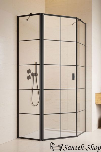Cabina de dus RADAWAY NES 10052000-54-01L+10052900-54-01 NEGRU PTJ 90 x 90 10052000-54-01L+10052900-54-01 foto