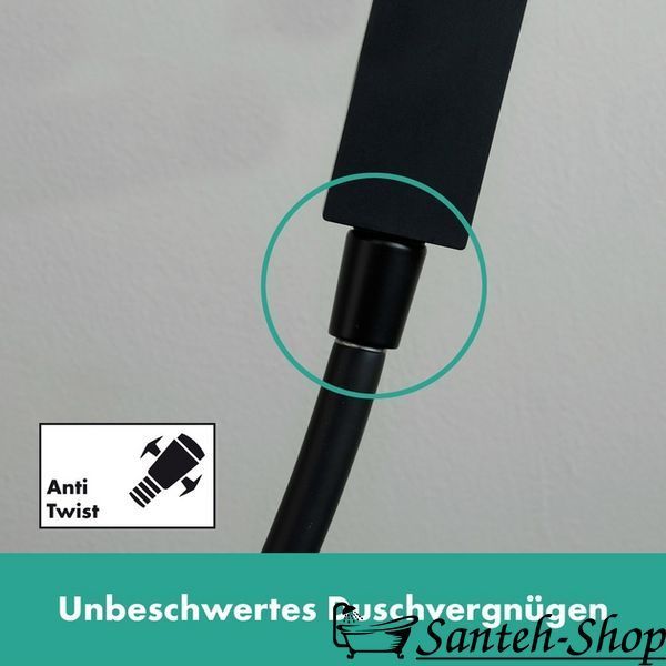Bară de duș Hansgrohe Unica E Puro 65 cm cu furtun de 160 cm, negru mat (24404670) 24404670 foto