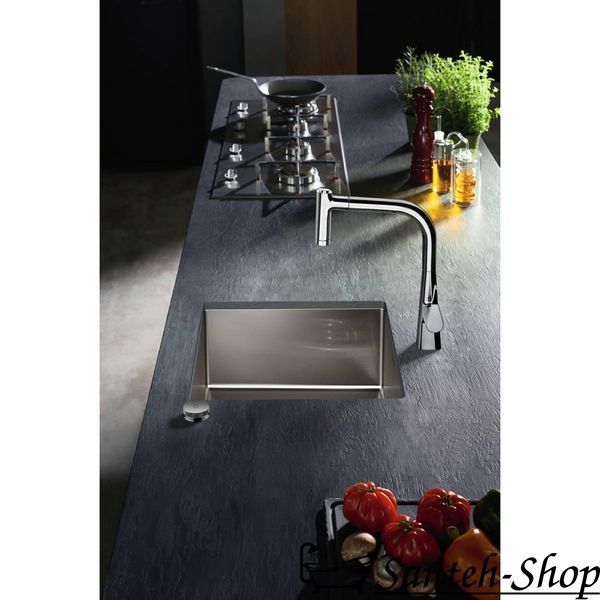 Кухонная мойка Hansgrohe S711-F450 550х500 на столешницу, Stainless Steel (43301800) 43301800 фото