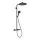 Sistem de duș Hansgrohe Raindance 24593340 Alive S Puro 300 1jet EcoSmart cu element Ecostat, crom negru periat 24593340 foto 1