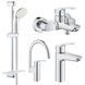 Set baterii GROHE EUROSMART NEW UA123248МK pentru baie + bucatarie UA123248МK foto 1