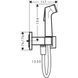 Duș igienic Hansgrohe E 1jet 29233700 cu baterie, alb mat 29233700 foto 2