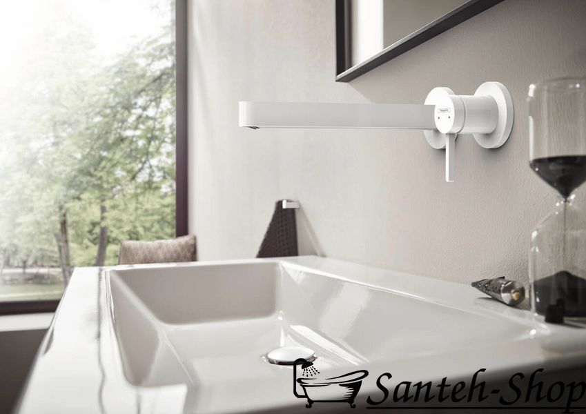 Baterie lavoar Hansgrohe Finoris 76050700 alb mat 76050700 foto