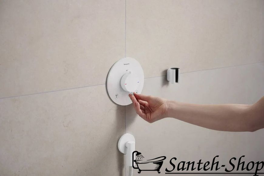 Termostat &icirc;ncastrat Hansgrohe Ecostat Comfort S cu 2 funcții 33715700 alb mat 33715700 foto