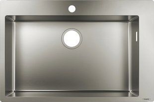 Кухонная мойка Hansgrohe S711-F660 на столешницу 1х35, 760х500 мм, Stainless Steel (43302800) 43302800 фото