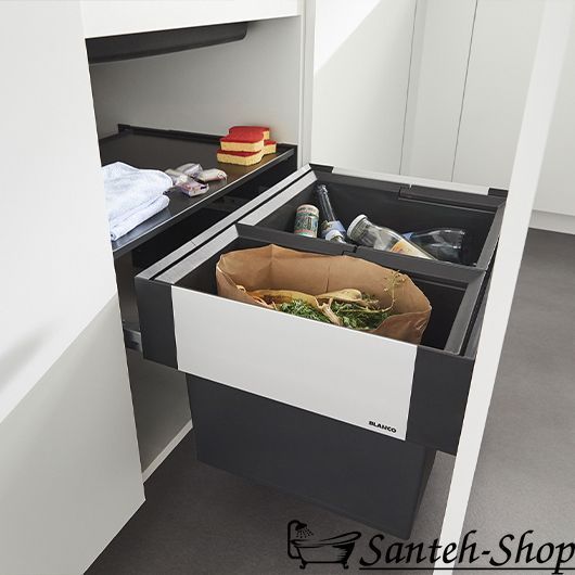 Sistem de sortare a deșeurilor Blanco Select II 60/2 526203 de bucătărie negru 56,8 &times; 45 &times; 36,1 cm 526203 foto