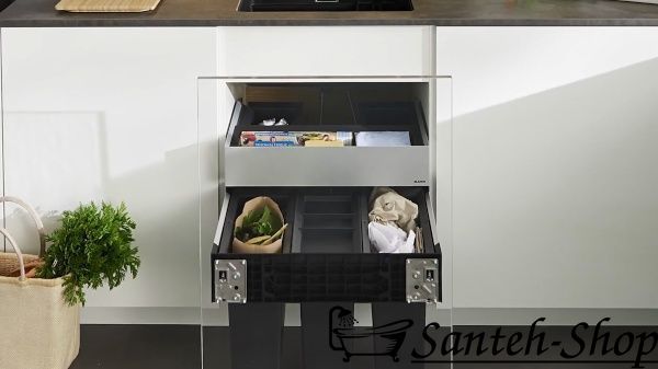 Sistem de sortare a deșeurilor Blanco Select II 60/2 526203 de bucătărie negru 56,8 &times; 45 &times; 36,1 cm 526203 foto