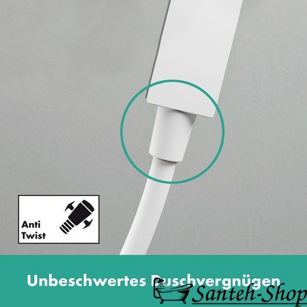 Bară de duș Hansgrohe Unica E Puro 65 cm cu furtun de 160 cm, alb mat (24404700) 24404700 foto
