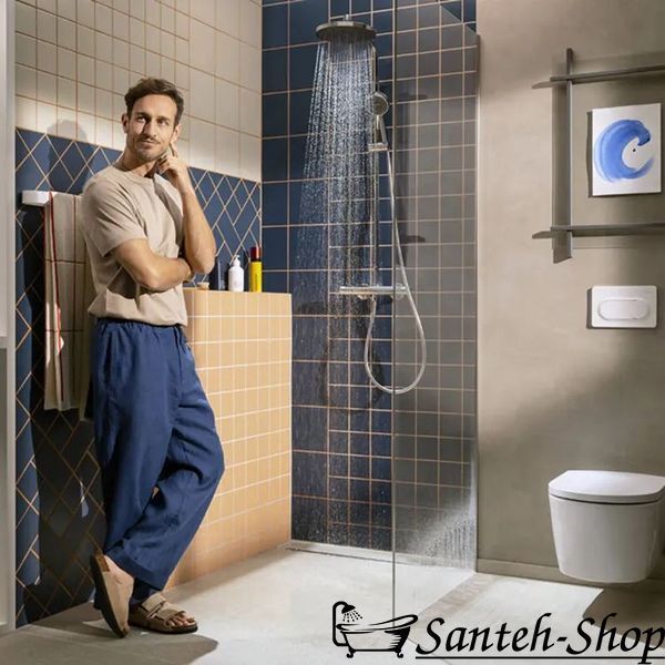 Sistem de duș Hansgrohe Activera 28083000 S 240 1jet EcoSmart+ Ecostat Fine Varia, crom 28083000 foto