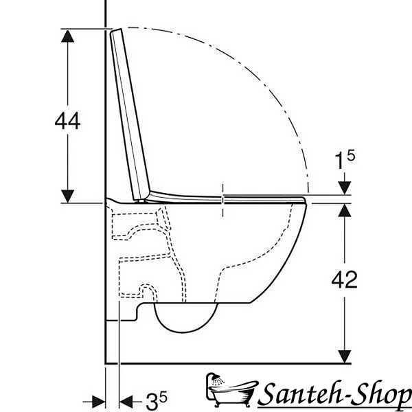 WC suspendat Geberit MODO Square Rimfree 502.827.00.1, &icirc;n formă de p&acirc;lnie, formă &icirc;nchisă, cu scaun și capac 502.827.00.1 foto
